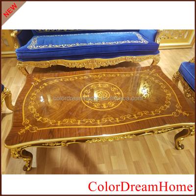 China Customized Solid Wood Center Table Arabia Style Coffee Tables Solid Wood Italian Living Room Furniture for sale