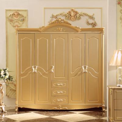 China Durable General Use Fancy Bedroom Wardrobe Home Furniture Clothes Solid Wood Bedroom Wardrobe for sale