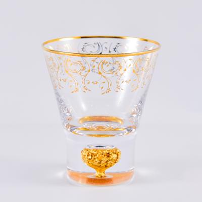 China Hot Selling 3d Europe Whiskey Whiskey Glasses Stereo Multiple Sizes Crystal Tumbler With Gold Rim for sale