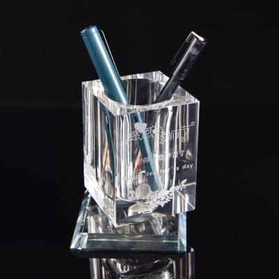 China Transparent Clean High Standard Workmanship Direct Sales Fine Pen Holder Eco - Friendly Crystal Decoration for sale