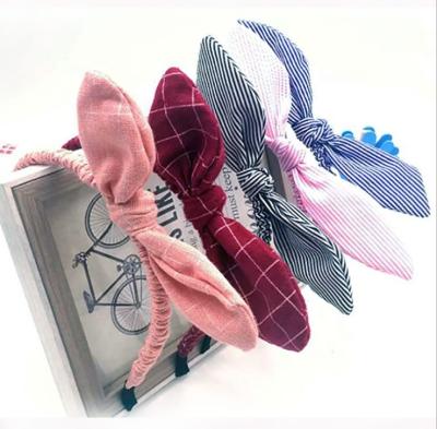 China Cute Hair Accessories 2021 Baby Headband Fashion Ladies Cloth Plaid Pattern Hair Accessories for sale