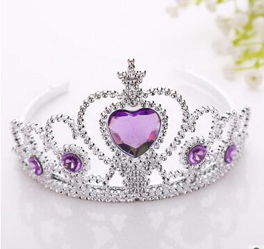 China Hot Selling Princess Cheap Elegant Fashionable Tiara Kids Plastic Acrylic Bridal Tiara for sale