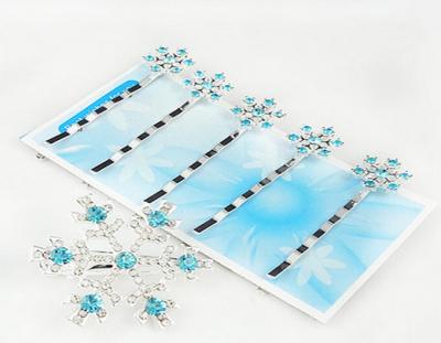 China 2021 high quality creative hot-selling eco-friendly material new snow-shaped hairpin for sale