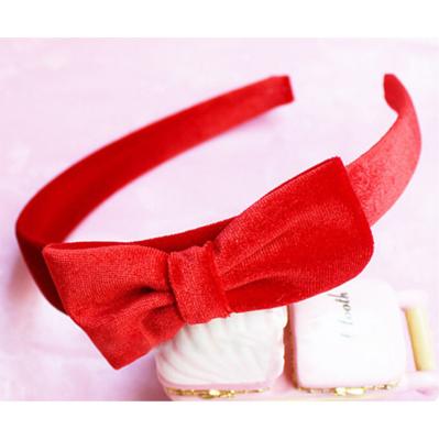 China Fashionable Wholesale European And American Plastic Headband Fashionable Designer Style Soft Fabric Headband Red Promotional Gift For Children for sale