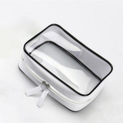 China New Practical Recyclable Multifunctional Cosmetic Portable Zipper Bag PVC Travel Cosmetic Lady Bag Storage Bags for sale