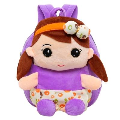 China OEM Cartoon 3d Polyester School Backpack Promotional Plush Waterproof Hot Selling Soft School Bag For Kids for sale