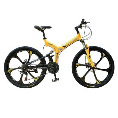 China Steel 26 Inch Mountain Foldable Bicycle For Adult Six Knife Rim Men OEM Factories Direct for sale