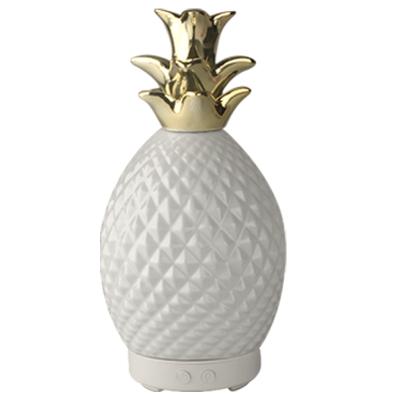 China 2021 New Aroma Ceramic Diffuser Pineapple White Ceramic Essential Oil Diffuser 100ml for sale