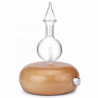 China Real wood; Beautiful glass; Automotive Waterless Auto Off Fresh Pure Essential Oil Diffuser Plastic Mist Aroma Diffuser for sale