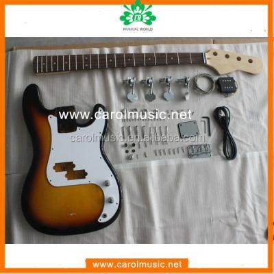 China Basswood With Paint BK F022SB Diy Bass Guiatr Electric Kits for sale