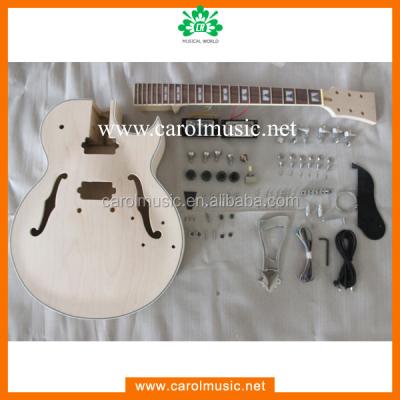 China Basswood GK046 Hollow Body Maple Neck Electric Guitar Kits for sale