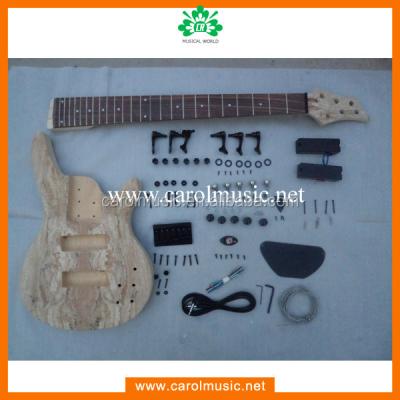 China Basswood With Spalted Maple Top BK009 Spalted Maple Top Electric Bass Kits For Sale for sale