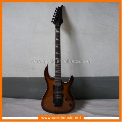 China Basswood with flamed maple top EDT001 flamed maple top electric guitar for sale