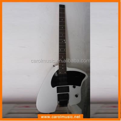 China Tung Wood EHS002 White Color Headless Electric Guitar for sale