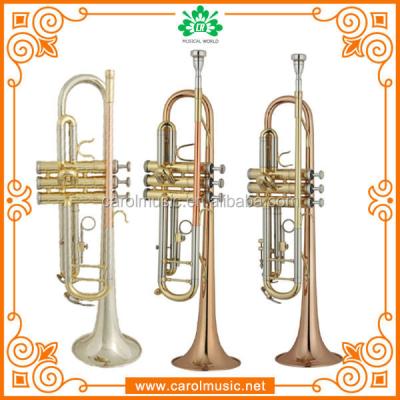 China Professional Favorite Gold Lacquer Bb Gold Lacquer Trumpet for sale