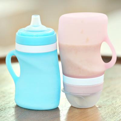 China BPA Free Squeeze Food Pouch Silicone Baby Bottle Top Selling China Manufacturer for sale