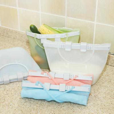 China Eco Sustainable Reusable Large Freezer Bag Custom Silicone Breastmilk Storage Bag Custom Food Bag for sale