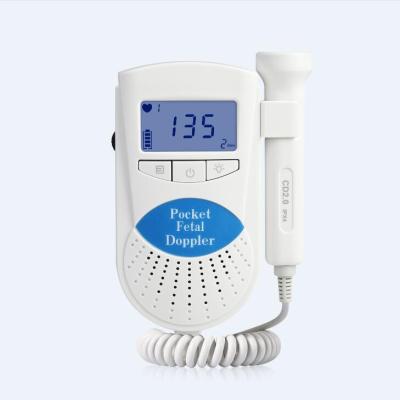 China Pregnancy Women ROHS Pocket Fetal Doppler Ultrasound And Lift Digital Fetal Heartbeat Monitor for sale