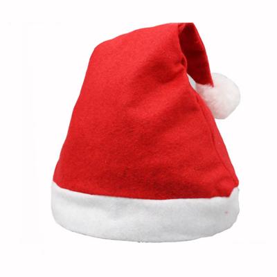 China Christmas Party Supplies Red and White Velvet Comfort Wholesale Stocked Christmas Holiday Hat for Blank Sublimation Transfer for sale