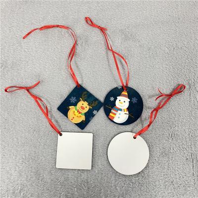 China MDF Hardboard Wooden MDF Hardboard Wooden Double Sided Personalized Christmas Sublimation Ornament For White Sublimation Transfer for sale