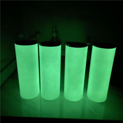 China 20oz Stainless Steel Sublimation Straight Double Wall Viable Vacuum Glow In The Dark Sun Color Changing Tumbler For DIY Printing Gifts for sale