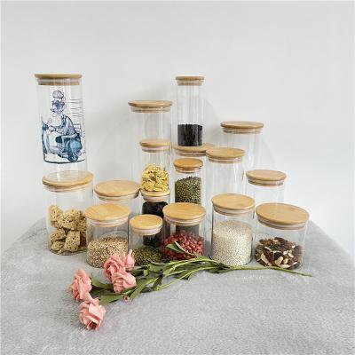 China Sustainable Sublimation Blanks Rice Pasta Spaghetti Storage Canning Clear Glass Jars For White Sublimation Transfer for sale