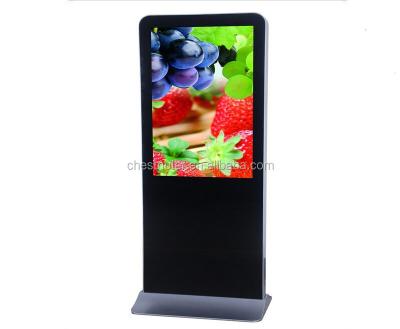 China 65 Inch Indoor Touch Screen Kiosk Floor Standing 1920X1080 LED Screen Bus LCD Advertising Player Digital Display for sale