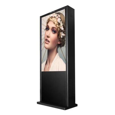 China Outdoor Display Kiosk 98 Inch Outdoor Floor Standing Kiosk Led Commercial Advertising Display Screen for sale