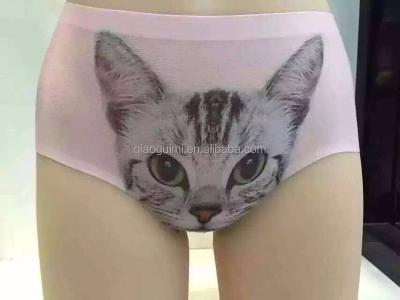 China 2015 New Design Lovely Antibacterial Cat Underwear And Cute Kitten Panties for sale