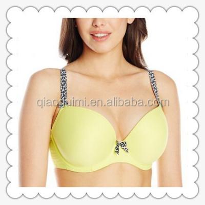 China Molded Antibacterial Women's Plunge Bra Maximalist Super Sexy Pump Bra for sale