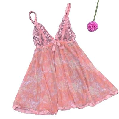 China Wholesale Breathable Lightweight Lace Babydoll Sling Shirt Dress Nightgowns Sleepwear Canada Hungary Dress for sale