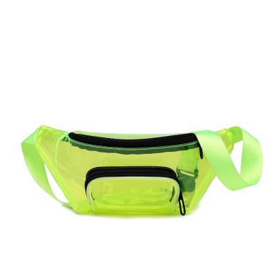 China Clear Neon Yellow Fanny Pack Waist Bag PVC Fanny Pack Wholesale Water Proof Water Proof for sale