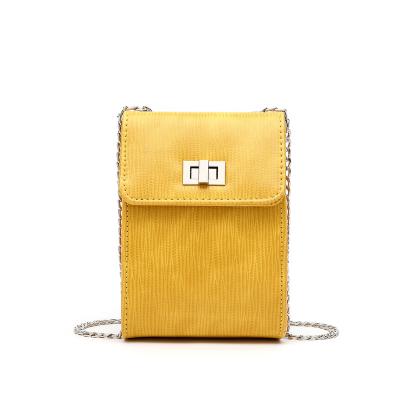 China 100% Eco-friendly Summer Yellow Color Spring Crosses Small - Body Sling Bag Cell Phone Bags for sale