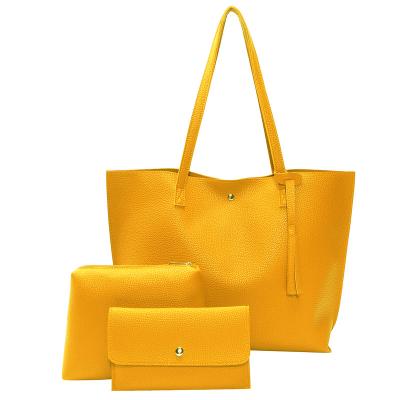 China High Quality Travel Bag Set Women Handbag Set 3 Piece PU Leather Bag Set for sale