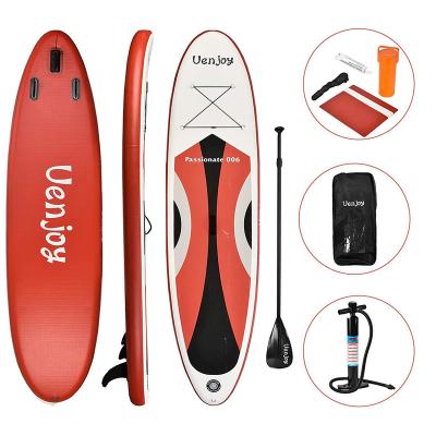 China Qiaozhi Unisex 10' Inflatable Surf SUP Fishing Standup Rack Up Paddle Board Wave Pump + Surfing Backpack + Repair Bag + PVC+EVA Stitch for sale