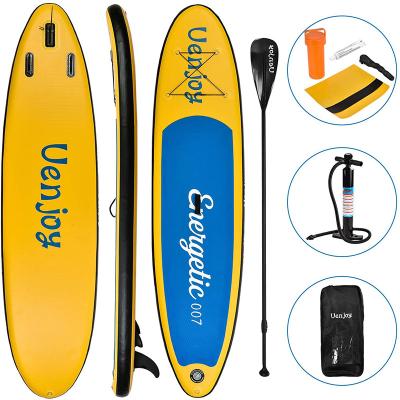 China Cheapest Selling PVC Paddle Board Unisex Popular Surf Polyethylene Inflatable Surfboard Stand Up Supboard With Plastic Fins for sale