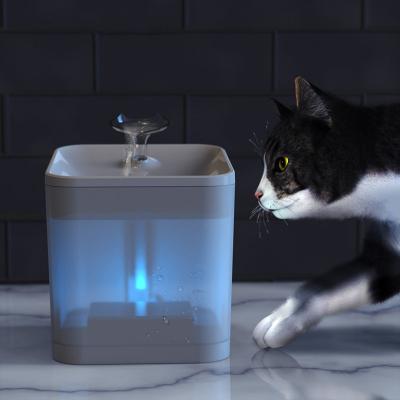 China Alexa and Google voice control Tuya life smart wifi pet water automatic drinking fountain 2.8L capacity for sale