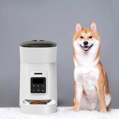 China Amazon 2022 Automatic Good Selling 4.3L Automatic Pet Meal 6 Driver Dog Feeder Pet Food Vending Machine With Voice Disc for sale