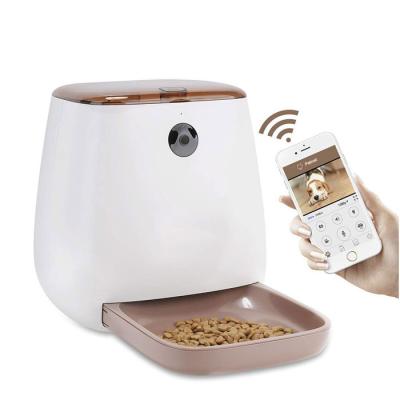 China 2022 Automatic Sound WIFI APP Dispenser Smart Food Pet Camera Tuya Auto Driver for sale