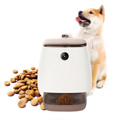 China Dropshipping Tuya WiFi Camera Automatic Smart Remote Control 3.3L Dog Food Driver Smart Automatic Dog Cat Food Dispenser for sale