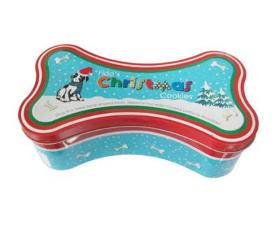 China Dog Bone Food Food Tin Box Shaped Box for sale