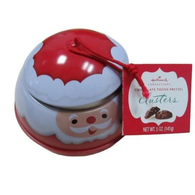 China Recyclable Christmas Chocolate Tin Ball Custom Gift Tin Box for sale