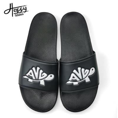 China CUSHIONING Happyslides wholesale black slides for women, slides casual shoes custom color slipper designer, sandals for women and ladies for sale