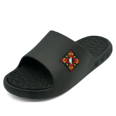 China CUSHIONING Slippers Custom PVC Slide Sandal Custom Logo Slide Logo Slippers Men Plain Blank Slides OEM Black Custom Shoes Sandal for sale