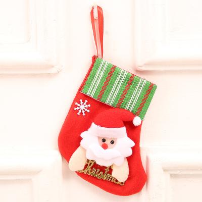 China Wholesale Polyester Christmas Decoration Dog Bone Burlap Plaid Christmas Stocking For Pet for sale