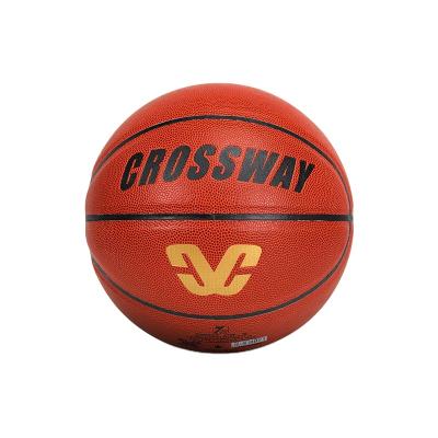 China Printed Professional 12 Panels Grade 7 Natural Rubber Rubber Basketball 604Y Basketball for sale