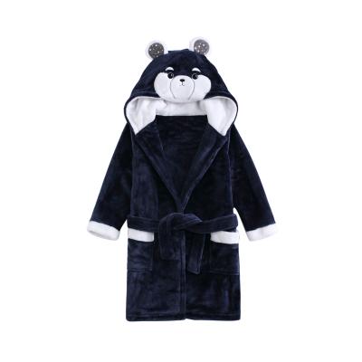 China QUICK DRY custom prints Microfiber funny cute flannel robe cartoon hooded bathrobes for kids for sale