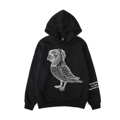 China Windproof Puffin 2021 Newest Design Wholesale Men Fashion Oversize OEM Cartoon Printed Hoodies for sale