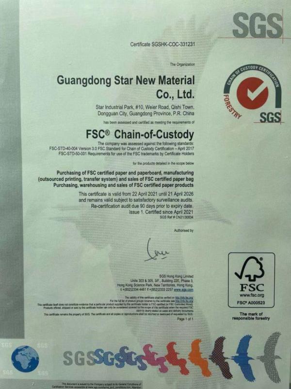 FSC - Guangdong Star New Material Co., Ltd.