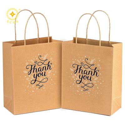 China Recyclable Customized Brown Shopping Flat Paper Bag Tote Handle Kraft Paper Bag For Clothing Shoes Grocery for sale